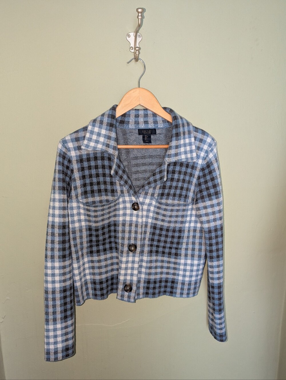 Rachel Zoe Plaid Cropped Shacket